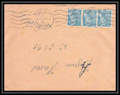 6262/ France Lettre (cover) N°549 Mercure 1944 Krag Lyon Préfecture Pour Miribel AIN (abbé Thomas) - 1938-42 Mercurius