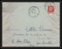 6127/ France Lettre (cover) N°517 Pétain 1943 Maillat Ain Pour Miribel AIN (abbé Thomas) - 1941-42 Pétain