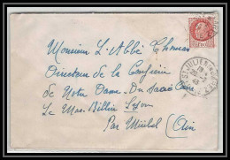 6111/ France Lettre (cover) N°517 Pétain 1943 Saint-Julien-en-Jarez Loire Pour Miribel AIN (abbé Thomas) - 1941-42 Pétain