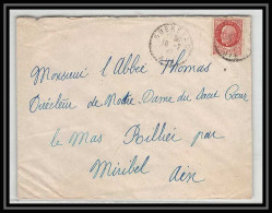 6089/ France Lettre (cover) N°517 Pétain 1943 Guéret Pour Miribel AIN (abbé Thomas) - 1941-42 Pétain