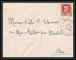 6090/ France Lettre (cover) N°517 Pétain 1943 Saint-Michel-de-Maurienne Savoie Pour Miribel AIN (abbé Thomas) - 1941-42 Pétain