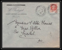 6087/ France Lettre (cover) N°517 Pétain 1943 Dompierre-les-Ormes Saône-et-Loire Pour Miribel AIN (abbé Thomas) - 1941-42 Pétain