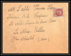 6071/ France Lettre (cover) N°517 Pétain 1943 Griffe Miribel AIN (abbé Thomas) - 1941-42 Pétain