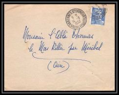6015 Gandon Oblitération Intéressante Pour L'Abbé Thomas Miribel Ain Lettre (cover) - 1945-54 Marianne De Gandon