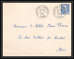 6014 Gandon Oblitération Intéressante Pour L'Abbé Thomas Miribel Ain Lettre (cover) - 1945-54 Marianne Of Gandon