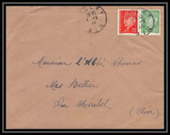5957 TYPE Mercure‎ N° 511/513 1944 Ain Pour L'Abbé Thomas Miribel Ain Lettre (cover) - Brieven En Documenten