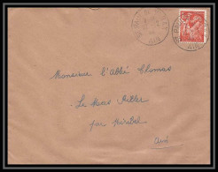 5940 TYPE Iris N° 652 1944 Ain SAinT PAUL DE VARAX Pour L'Abbé Thomas Miribel Ain Lettre (cover) - 1939-44 Iris