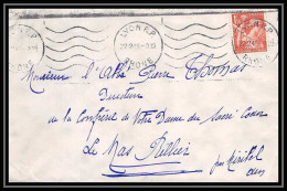 5949 TYPE Iris N° 652 1945 Rhône Lyon RP Pour L'Abbé Thomas Miribel Ain Lettre (cover) - 1939-44 Iris