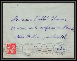 5891 TYPE Iris N° 433 1941 Drôme VALENCE Pour L'Abbé Thomas Miribel Ain Lettre (cover) - 1939-44 Iris