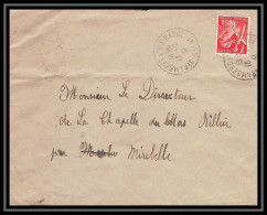 5870 TYPE Iris N° 433 1941 Rhône SAinT RAMBERT Pour L'Abbé Thomas Miribel Ain Lettre (cover) - 1939-44 Iris