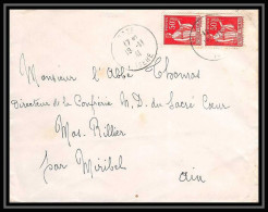 5839 TYPE PAIX N° 283 1941 Isère PAIRE Pour L'Abbé Thomas Miribel Ain Lettre (cover) - Briefe U. Dokumente