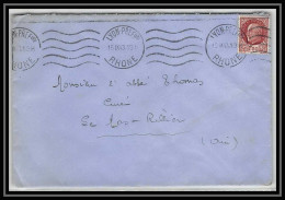 5829 Petain N° 517 1943 Rhône Lyon PREFCTURE Pour L'Abbé Thomas Miribel Ain Lettre (cover) - 1941-42 Pétain