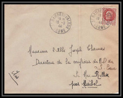 5812 Petain N° 517 1944 Drôme ST RAMBERT D ALBON Pour L'Abbé Thomas Miribel Ain Lettre (cover) - 1941-42 Pétain