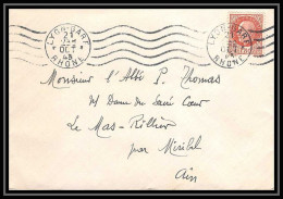 5797 Petain N° 517 1943 Rhône Lyon Gare Pour L'Abbé Thomas Miribel Ain Lettre (cover) - 1941-42 Pétain