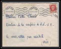 5788 Petain N° 517 1943 Rhône Lyon ST JEAN Pour L'Abbé Thomas Miribel Ain Lettre (cover) - 1941-42 Pétain