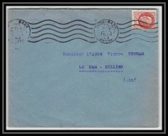 5761 Petain N° 517 1943 Rhône Lyon Gare Pour L'Abbé Thomas Miribel Ain Lettre (cover) - 1941-42 Pétain