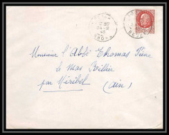 5756 Petain N° 517 1943 Rhône Pour L'Abbé Thomas Miribel Ain Lettre (cover) - 1941-42 Pétain