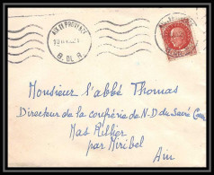 5754 Petain N° 517 1943 AIX EN PROVENCE Pour L'Abbé Thomas Miribel Ain Lettre (cover) - 1941-42 Pétain