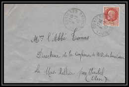 5753 Petain N° 517 1943 Haute-Loire DUNIERE Pour L'Abbé Thomas Miribel Ain Lettre (cover) - 1941-42 Pétain