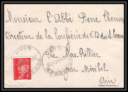 5742 Petain N° 514 1941 Gard Bessèges Pour L'Abbé Thomas Miribel Ain Lettre (cover) - 1941-42 Pétain