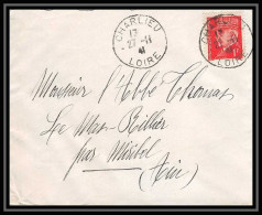 5719 Petain N° 514 1941 Loire CHARLIEU Pour L'Abbé Thomas Miribel Ain Lettre (cover) - 1941-42 Pétain