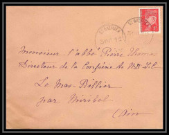 5716 Petain N° 514 1941 Loire ST GALMIER Pour L'Abbé Thomas Miribel Ain Lettre (cover) - 1941-42 Pétain