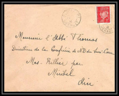 5715 Petain N° 514 1941 HERAULT ST DREZERY Pour L'Abbé Thomas Miribel Ain Lettre (cover) - 1941-42 Pétain