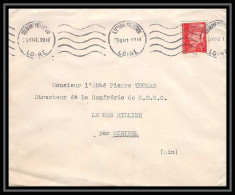 5703 Petain N° 514 1941 Loire Saint Etienne Pour L'Abbé Thomas Miribel Ain Lettre (cover) - 1941-42 Pétain