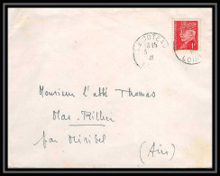 5699 Petain N° 514 1941 Loire LE COTEAU Pour L'Abbé Thomas Miribel Ain Lettre (cover) - 1941-42 Pétain