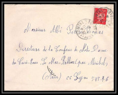 5702 Petain N° 514 1941 Loire Sury-le-Comtal Pour L'Abbé Thomas Miribel Ain Lettre (cover) - 1941-42 Pétain