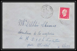 5685 Marianne De DULAC 1945 Haute-Loire LIGNON Pour L'Abbé Thomas Miribel Ain Lettre (cover) - 1944-45 Marianne Of Dulac