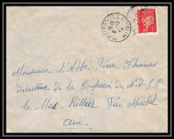 5707 Petain N° 514 1941 Rhône Lyon CROIX ROUSSE Pour L'Abbé Thomas Miribel Ain Lettre (cover) - 1941-42 Pétain