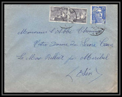 5660 Marianne De Gandon 1952 Loire ST CHAMOND Pour L'Abbé Thomas Miribel Ain Lettre (cover) - 1945-54 Marianne De Gandon