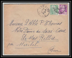 5625 Marianne De Gandon 1949 Loire Lorette Pour L'Abbé Thomas Miribel Ain Lettre (cover) - Briefe U. Dokumente