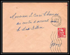 5590 N°813 Marianne De Gandon 1951 Ain Bourg-en-Bresse Pour L'Abbé Thomas Miribel Ain Lettre (cover) - 1945-54 Marianne (Gandon)