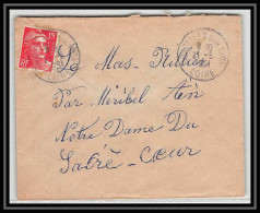 5554 N°813 Marianne De Gandon 1951 Loire Chazelles Pour L'Abbé Thomas Miribel Ain Lettre (cover) - 1945-54 Marianne De Gandon