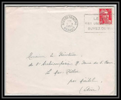 5541 N°813 Marianne De Gandon HERAULT BEZIERS Pour L'Abbé Thomas Miribel Ain Lettre (cover) - 1945-54 Marianne (Gandon)