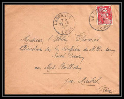 5547 N°813 Marianne De Gandon 1951 Loire La Gresle Pour L'Abbé Thomas Miribel Ain Lettre (cover) - 1945-54 Marianne (Gandon)