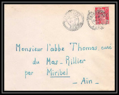 5486 N°813 Marianne De Gandon 1949 Rhône Charentay Pour L'Abbé Thomas Miribel Ain Lettre (cover) - Briefe U. Dokumente