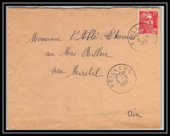 5440 N°813 Marianne De Gandon Feillens Pour L'Abbé Thomas Miribel Ain Lettre (cover) - 1945-54 Marianne Of Gandon