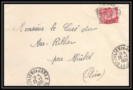 5446 N°813 Marianne De Gandon 1951 Loire SAinT JULIEN EN JAREZ Pour L'Abbé Thomas Miribel Ain Lettre (cover) - 1945-54 Marianne (Gandon)