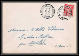 5436 N°813 Marianne De Gandon 1951 Rhône CHAMPAGNE AU MONT D OR Pour L'Abbé Thomas Miribel Ain Lettre (cover) - 1945-54 Marianne (Gandon)