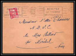 5429 N°813 Marianne De Gandon 1951 DOUBS BESANCON Pour L'Abbé Thomas Miribel Ain Lettre (cover) - 1945-54 Marianne (Gandon)