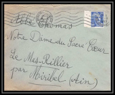 5409 N°886 Gandon- 1952 VAUCLUSE AVIGNON BORD DE FEUILLE Pour L'Abbé Thomas Miribel Ain Lettre (cover) - 1945-54 Marianne Of Gandon