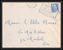 5375 N°886 Marianne De Gandon 1952 Rhône Lyon Pour L'Abbé Thomas Miribel Ain Lettre (cover) - 1945-54 Marianne De Gandon