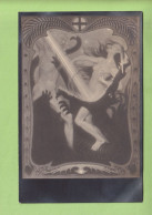 RARER Postcard - Illustrated FIDUS - ' DRACHENKAMPF ' - DRAGON BATTLE - Fidus
