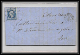 6937 LAC Saules Drome LM2a Convoyeur Lyon Rhone Marseille 1862 N 14 Napoleon 20c TB St Etienne Loire France Lettre - Spoorwegpost