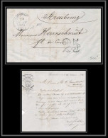 6853 LAC Bischwiller Cad Type 14 Bas-Rhin Taxe 25c 1854 Marque Postale France Lettre (cover) - 1801-1848: Precursors XIX