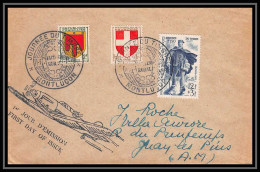 6774 N 863 Fdc Premier Jour Journee Du Timbre 1950 Montlucon France Lettre (cover)  - Commemorative Postmarks