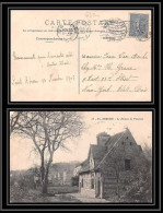 6724 132 Semeuse France Seul Sur Sainte Adresse Vitanval Normandie Pour New York Usa 1905 Carte Postale (postcard)  - 1903-60 Semeuse Lignée